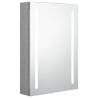 LED Bathroom Mirror Cabinet | Concrete Grey 50x13x70 cm