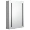 LED Bathroom Mirror Cabinet | Concrete Grey 50x13x70 cm