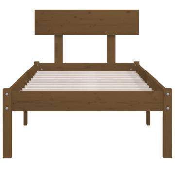 Honey Brown Solid Wood Pine Bed Frame 90x190 cm Single