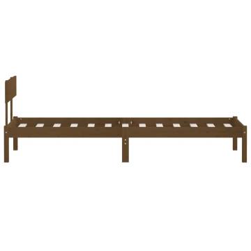 Honey Brown Solid Wood Pine Bed Frame 90x190 cm Single