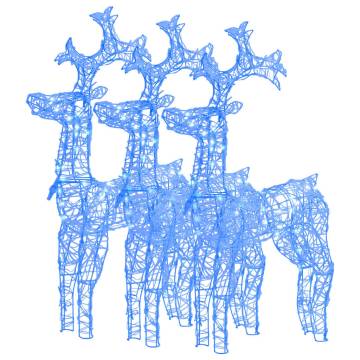 Stunning Reindeer Christmas Decorations - 3 pcs Acrylic