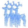 Stunning Reindeer Christmas Decorations - 3 pcs Acrylic