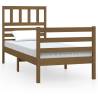 Honey Brown Bed Frame - Solid Wood 90x200 cm | HipoMarket