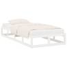 Solid Wood White Bed Frame 90x200 cm - Modern & Sturdy