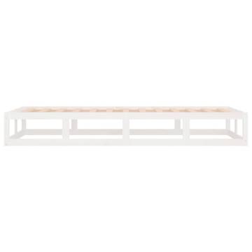 Solid Wood White Bed Frame 90x200 cm - Modern & Sturdy