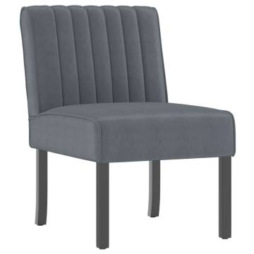 Dark Grey Velvet Slipper Chair - Comfortable & Stylish