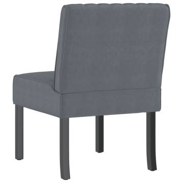 Dark Grey Velvet Slipper Chair - Comfortable & Stylish