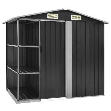 Garden Shed with Rack Anthracite – Durable Storage Solution