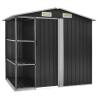 Garden Shed with Rack Anthracite 205x130x183 cm Iron Colour anthracite Quantity in Package 1 