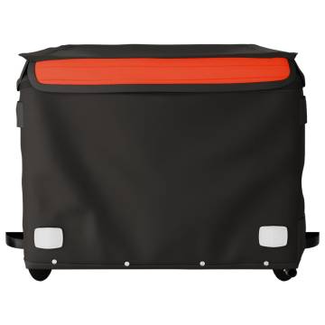 Bike Trailer Black and Orange - Heavy Duty 45 kg Iron Cargo