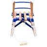 Folding Snow Sledge with Backrest - 119 cm Wooden Sledge