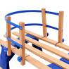 Folding Snow Sledge with Backrest - 119 cm Wooden Sledge