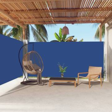 Retractable Side Awning Blue 180x600 cm - Stylish Privacy Solution