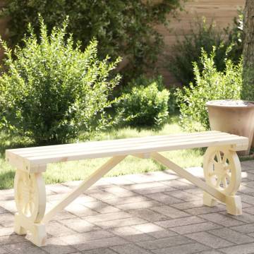 Garden Bench 115 cm | Solid Wood Fir - Stylish & Durable