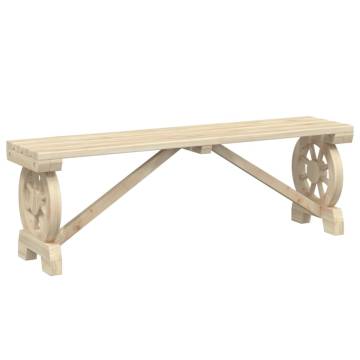 Garden Bench 115 cm | Solid Wood Fir - Stylish & Durable