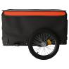 Bike Trailer Black and Orange - Heavy Duty 45 kg Iron Cargo