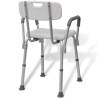 Shower Chair Aluminium White - Safe & Comfortable Support