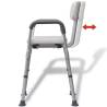 Shower Chair Aluminium White - Safe & Comfortable Support