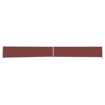 Patio Retractable Side Awning 140x1200 cm - Brown