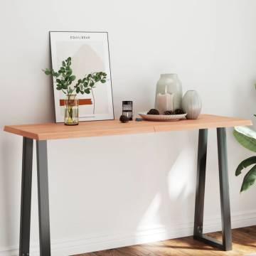 Solid Wood Live Edge Table Top - Light Brown 140x50cm