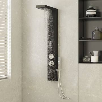 Stylish Black Aluminium Shower Panel System | Hipo Market