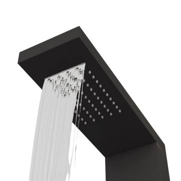 Stylish Black Aluminium Shower Panel System | Hipo Market