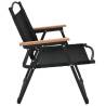 Durable Camping Chairs - 2 pcs Black Oxford Fabric | Hipomarket