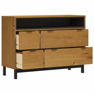 FLAM Drawer Cabinet - Solid Pine Wood - 110x40x80 cm