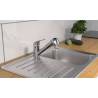 SCHÜTTE Chrome Sink Mixer with Pull-out Spray - Low Pressure