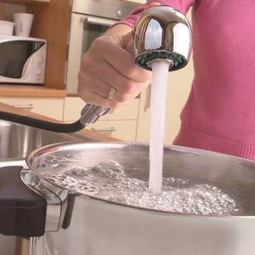 SCHÜTTE Chrome Sink Mixer with Pull-out Spray - Low Pressure