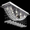 Elegant White Ceiling Lamp with Crystal Beads - 29 cm