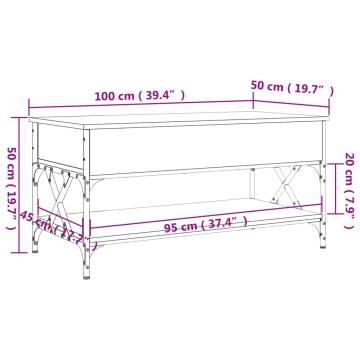 Stylish Coffee Table Sonoma Oak 100x50 cm | HipoMarket