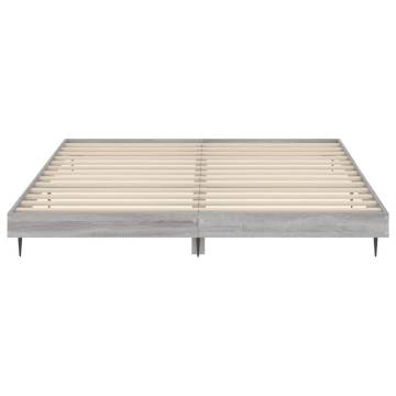 Bed Frame Grey Sonoma 160x200 cm | Durable & Stylish