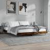 Smoked Oak King Size Bed Frame 150x200 cm - Hipomarket