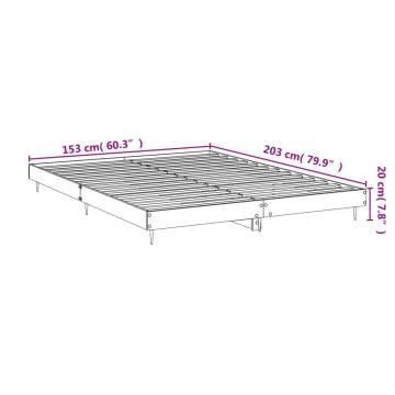 Smoked Oak King Size Bed Frame 150x200 cm - Hipomarket