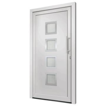 Front Door White 98x200 cm - Elegant & Secure Entrance