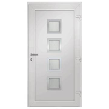 Front Door White 98x200 cm - Elegant & Secure Entrance