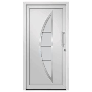 Front Door White 98x200 cm - Secure & Elegant Design