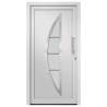 Front Door White 98x200 cm - Secure & Elegant Design