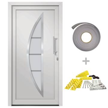 Front Door White 88x200 cm - Elegant & Secure Entry