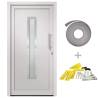 Front Door White 98x190 cm - Secure & Elegant Design