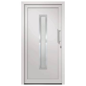 Front Door White 98x190 cm - Secure & Elegant Design