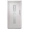 Front Door White 98x190 cm - Secure & Elegant Design