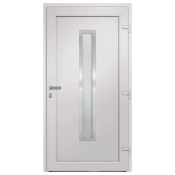 Front Door White 98x190 cm - Secure & Elegant Design