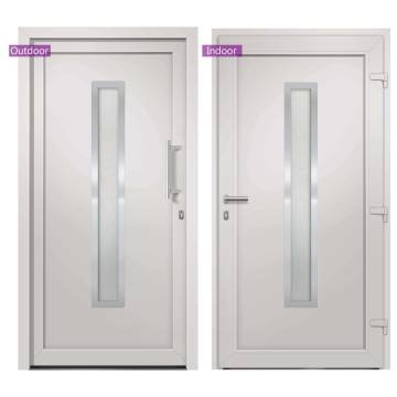 Front Door White 98x190 cm - Secure & Elegant Design