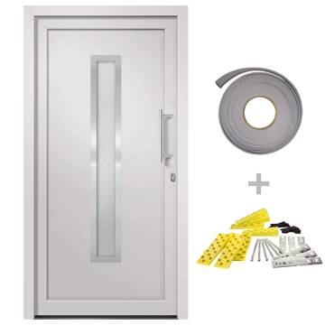 Elegant White Front Door 98x208 cm - Secure & Stylish