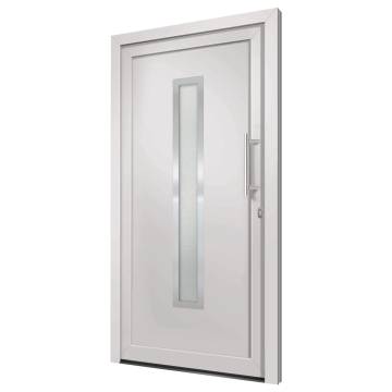 Elegant White Front Door 98x208 cm - Secure & Stylish