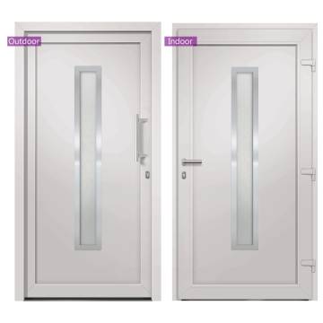 Elegant White Front Door 98x208 cm - Secure & Stylish