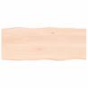 Solid Wood Live Edge Table Top 100x40 cm - Untreated Oak