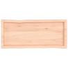 Solid Wood Live Edge Table Top 100x40 cm - Untreated Oak